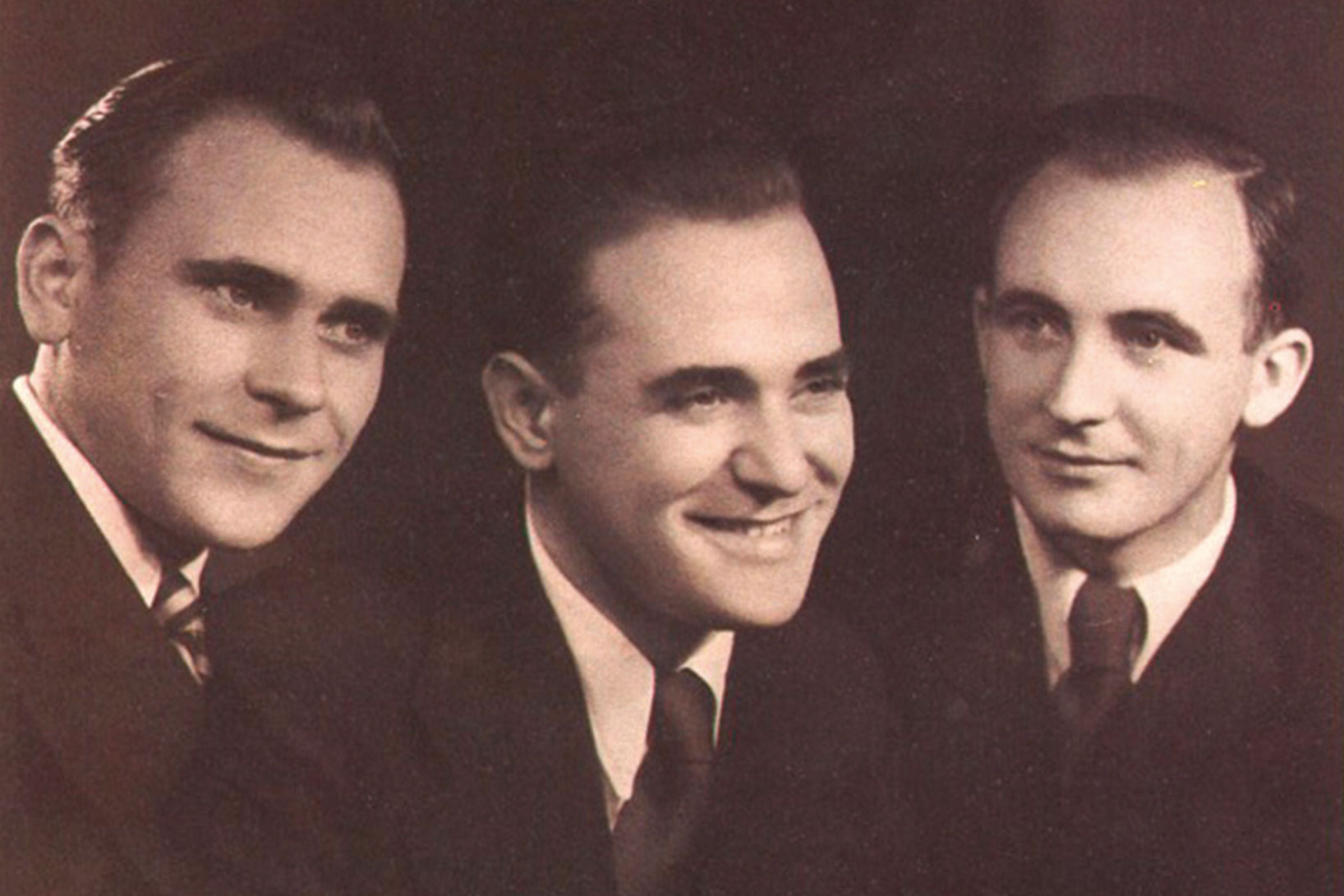 Alois, Hans und Heinz Pöttinger 1956